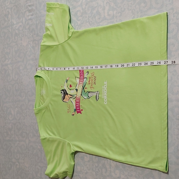 Run Disney 2022  Princess Mulan Half Marathon Shirt, Medium Men, lime Green. - Picture 4 of 11